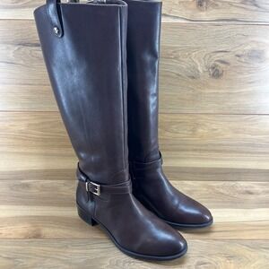 Alex Marie Womens Riding Boots 9 Brown Knee High Leather Tall Zipper